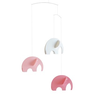 플렌스테드 파스텔 핑크 코끼리 모빌 아이 방 월행잉 꾸미기 덴마크 북유럽 인테리어 소품