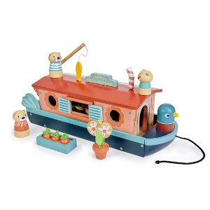 [텐더리프] 수달 가족의 보트 돌 하우스 원목 교구 장난감 선물
