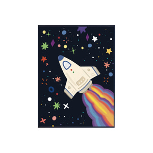 [체리앤해리] 우주선 포스터 액자 포함 우주 아이방 꾸미기